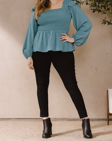 Blusa manga larga sea blue 5083