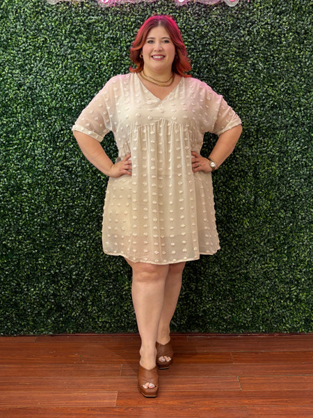 Vestido corto sand beige 1118