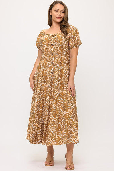 Vestido MIDI mocha 3647