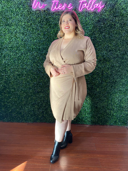 Vestido taupe 7060
