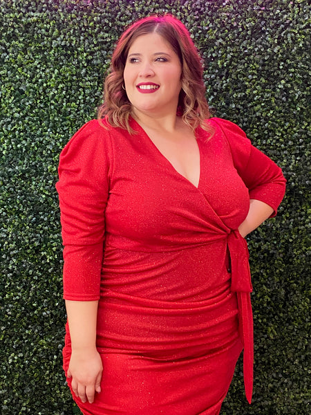 Vestido Rojo Glitter 81079