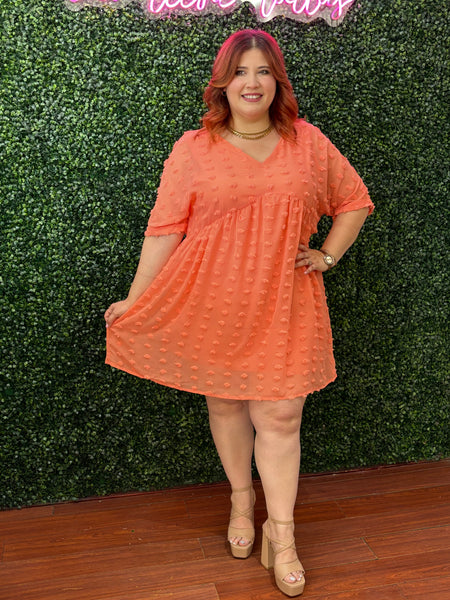 Vestido corto coral 1118