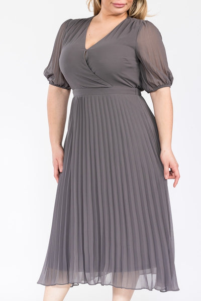 Vestido gris MIDI 1312