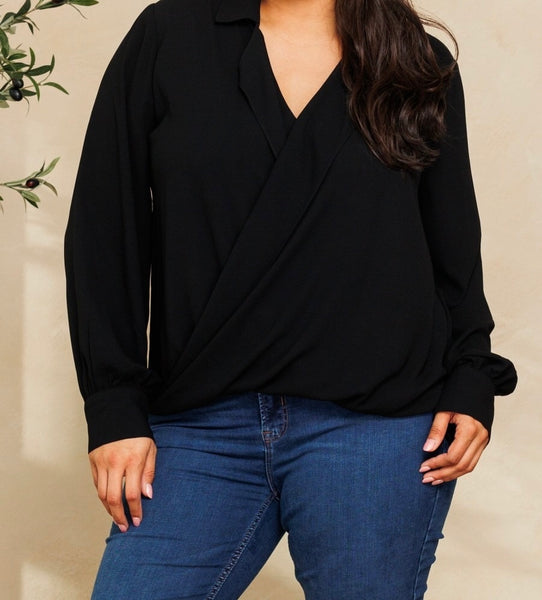 Blusa manga larga negra 5111