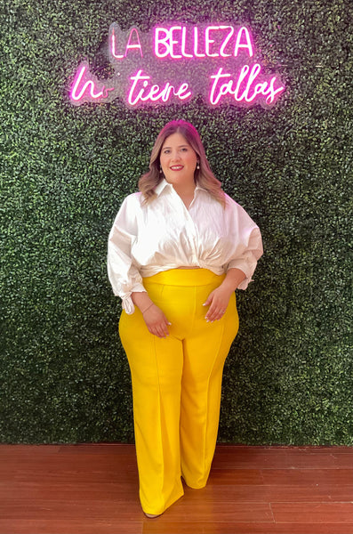 Pantalón vestir amarillo 2023