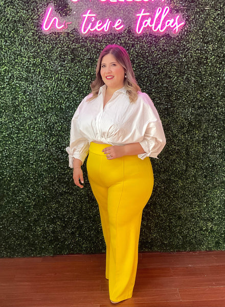 Pantalón vestir amarillo 2023