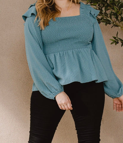 Blusa manga larga sea blue 5083