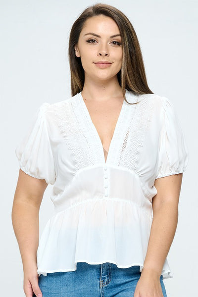 Waist white top 5197