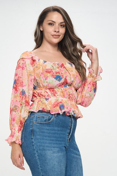 Top floral chifon 4922