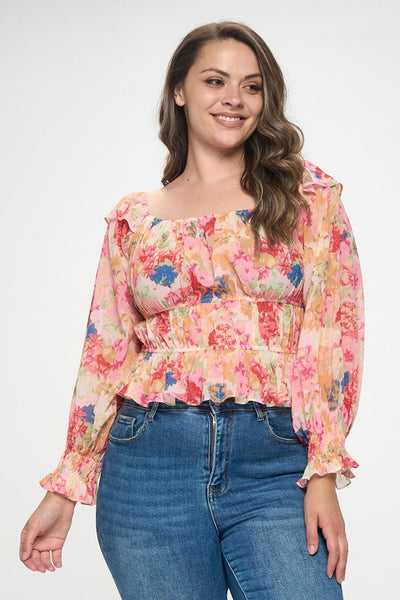 Top floral chifon 4922