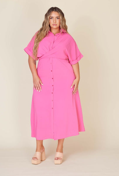 Fuchsia Maxi Dress 6002