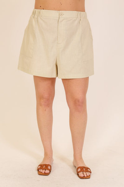 Short lino beige 8799