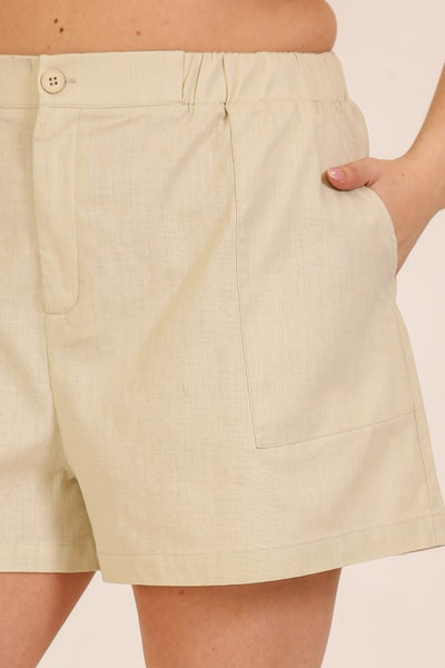 Short lino beige 8799