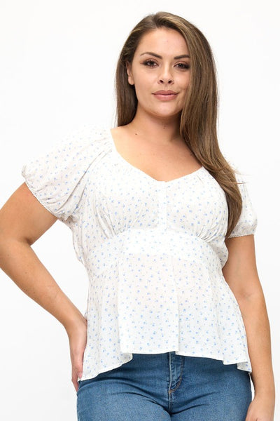 Top floral sleeve 6319