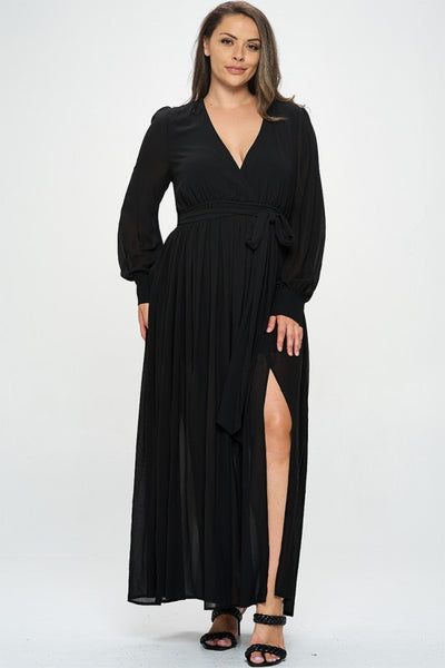 Maxi dress black 5445