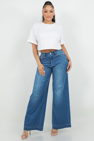 Pantalón jeans wide leg 2672