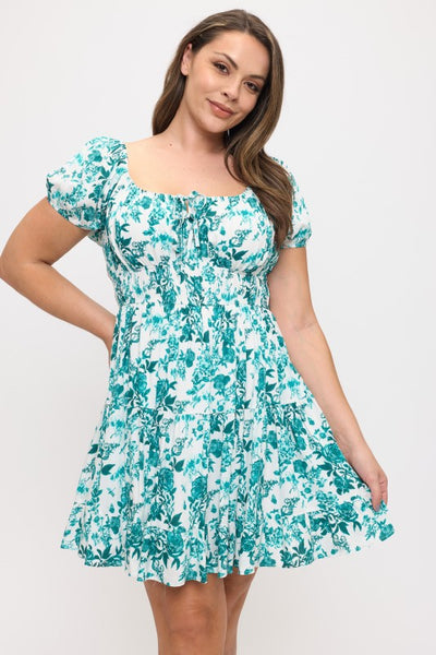Vestido corto verde 6321
