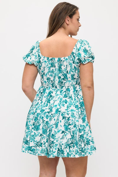 Vestido corto verde 6321