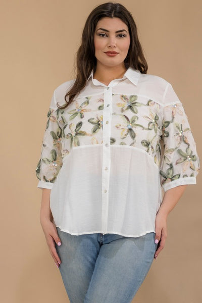 Top flores verdes 8301