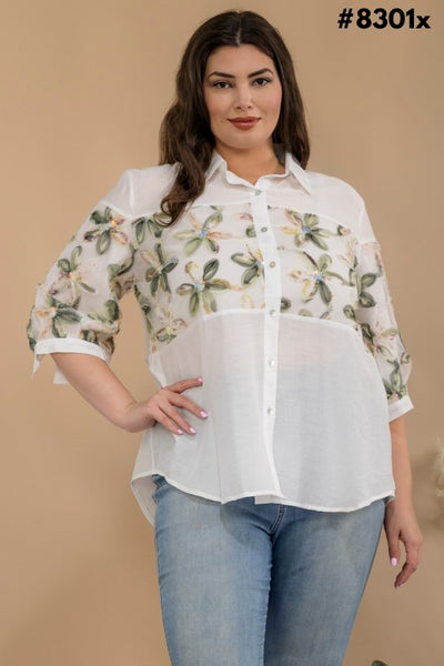 Top flores verdes 8301
