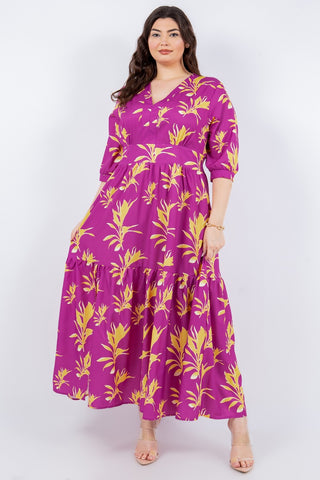 MaXI Vestido floral purple 5009