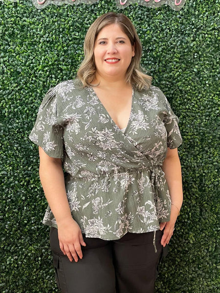 Blusa floral verde