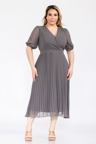 Vestido gris MIDI 1312