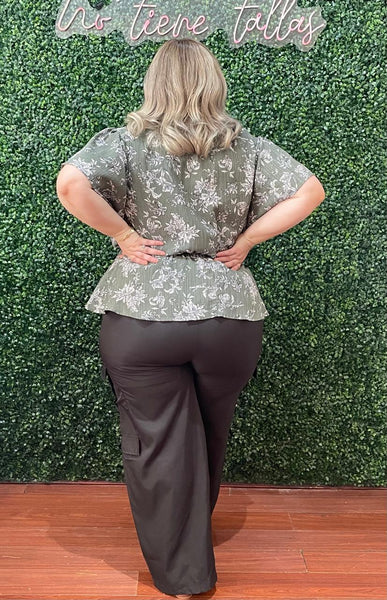 Blusa floral verde