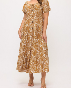 Vestido MIDI mocha 3647