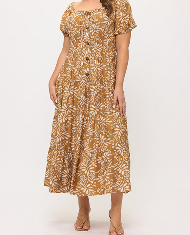 Vestido MIDI mocha 3647