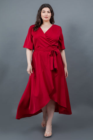 Vestido Midi red/vino 1226