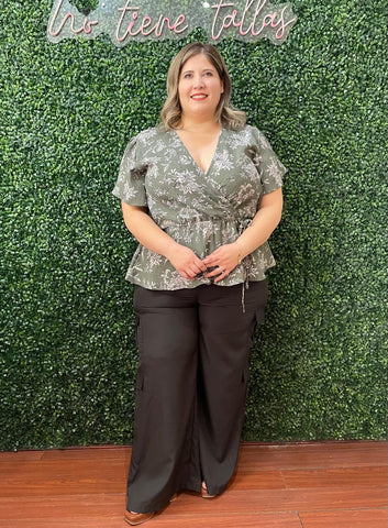 Blusa floral verde