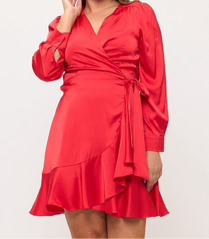 Vestido satinado red 5406