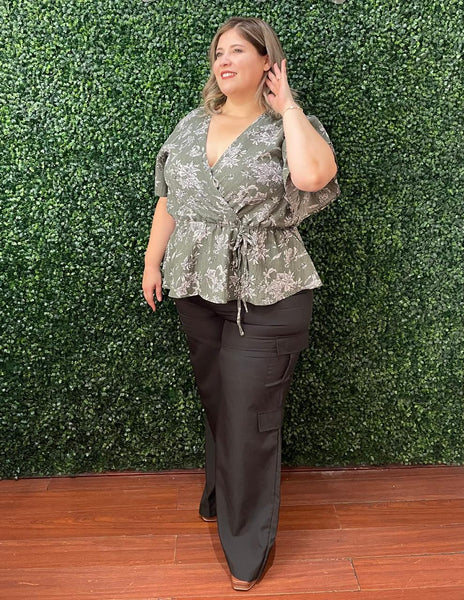 Blusa floral verde