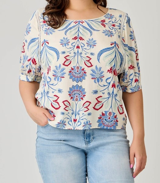Top floral print B360